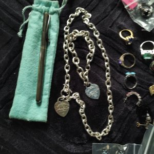 Choose from silver and semiprecious stone jewelry, most unworn and unused.Some pre owned Tiffany silver pieces also.